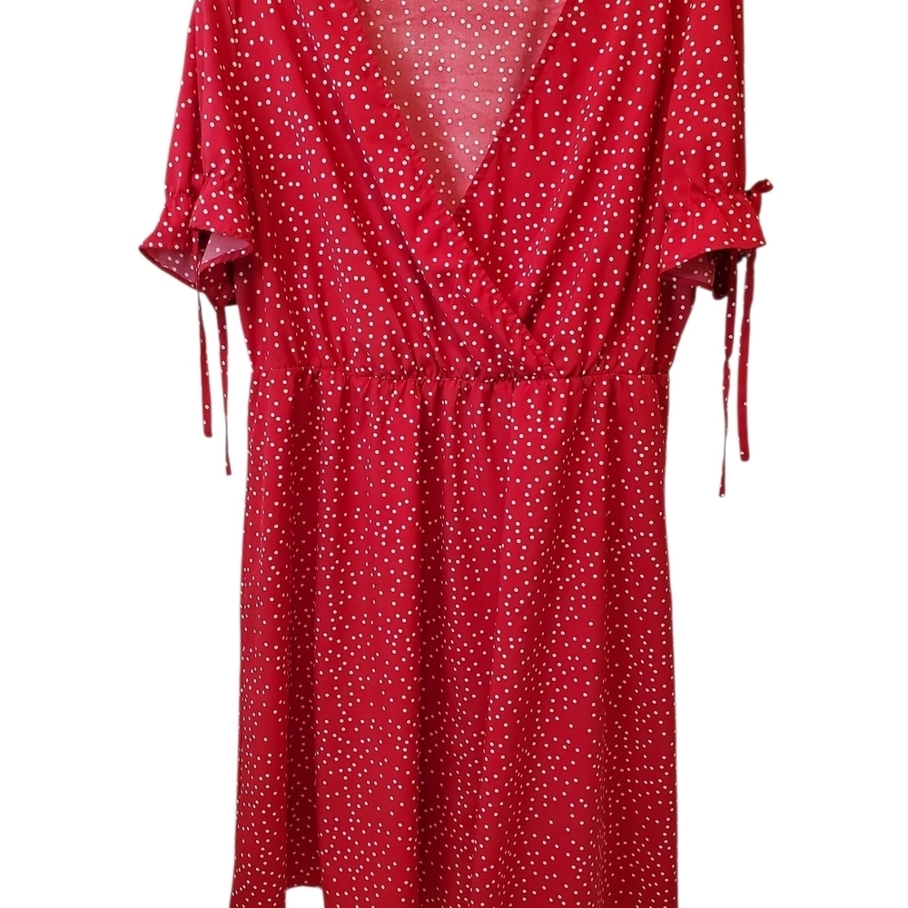 🇺🇸SHEIN Red and White Polka Dot Dress Size 2X - Picture 2 of 4